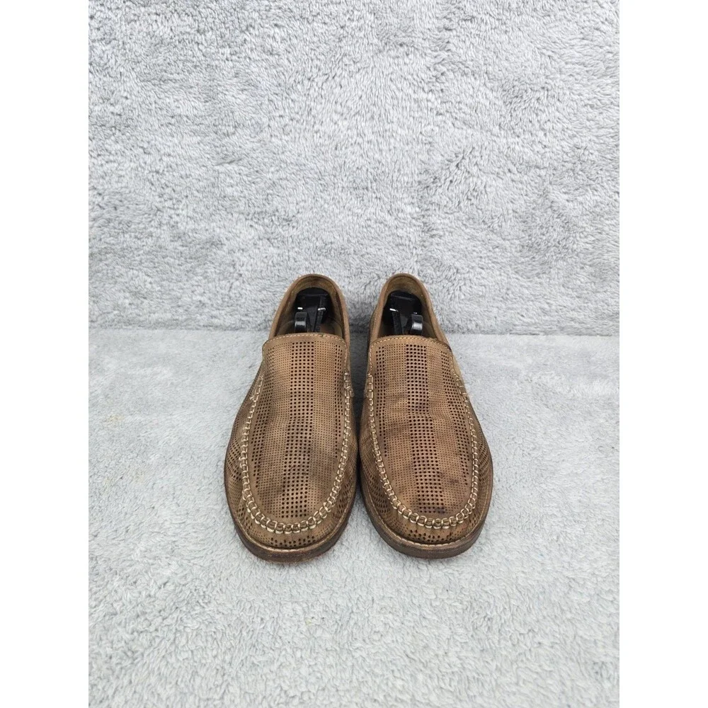 Tommy Bahama Shoes Mens Size 9 Felton Loafer Perforated Tan Leather Resort